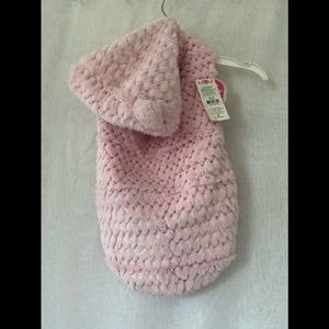 Smoochie Pooch Pink Dog coat Hoodie faux fur L Large dressy outfit